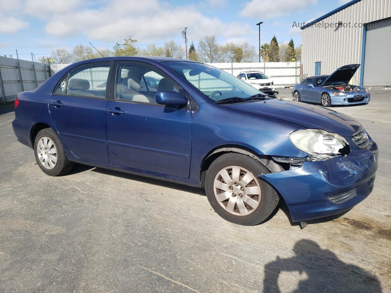 2003 Toyota Corolla Ce Blue vin: 1NXBR32E93Z116928