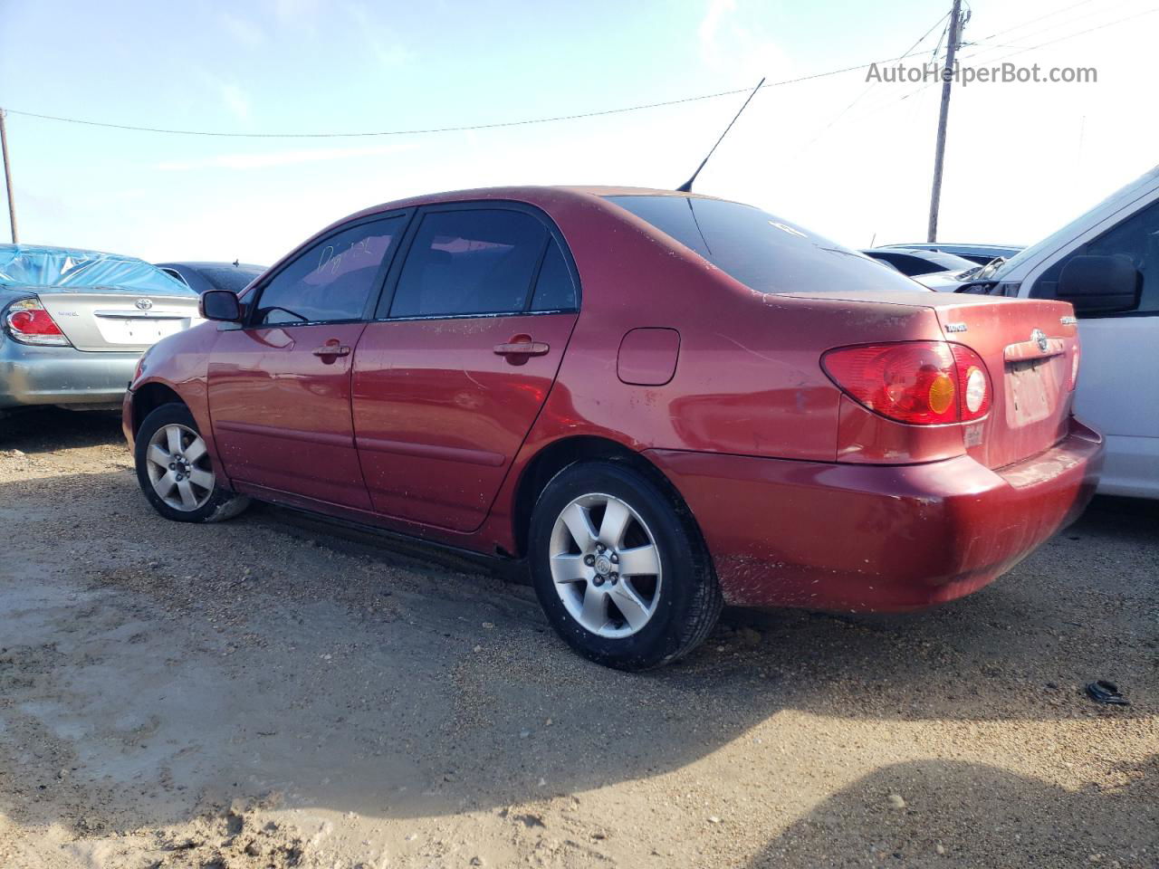 2003 Toyota Corolla Ce Maroon vin: 1NXBR32E93Z181097