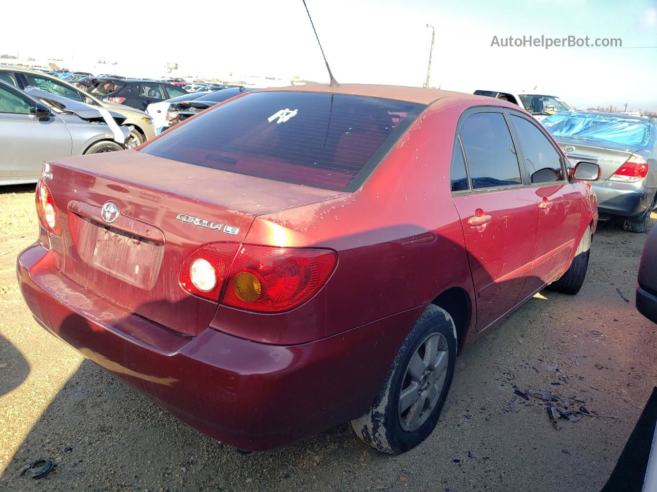 2003 Toyota Corolla Ce Maroon vin: 1NXBR32E93Z181097