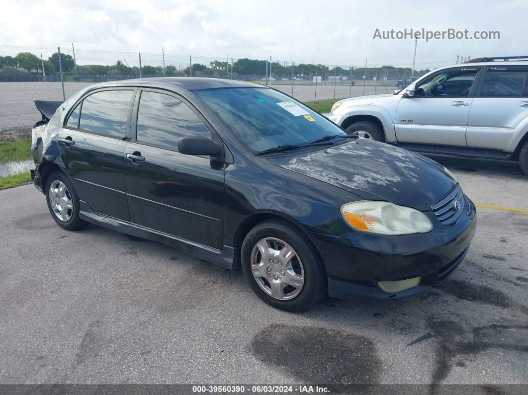 2003 Toyota Corolla S Black vin: 1NXBR32E93Z186123