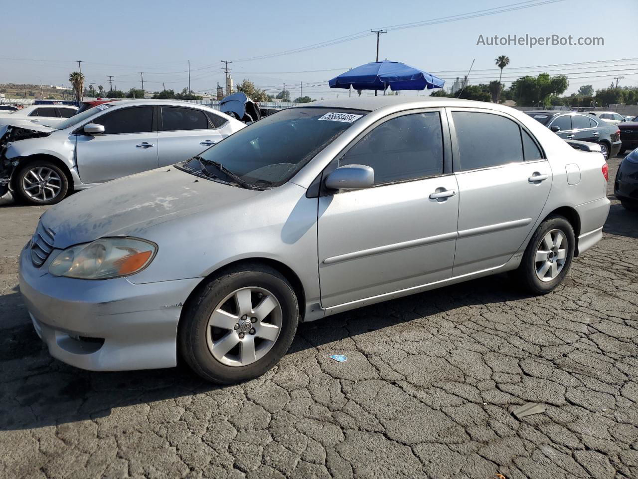 2004 Toyota Corolla Ce Silver vin: 1NXBR32E94Z194711