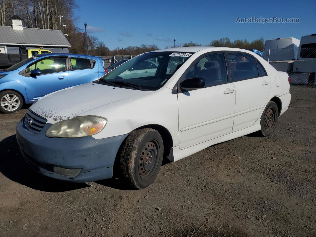 2004 Toyota Corolla Ce White vin: 1NXBR32E94Z233815