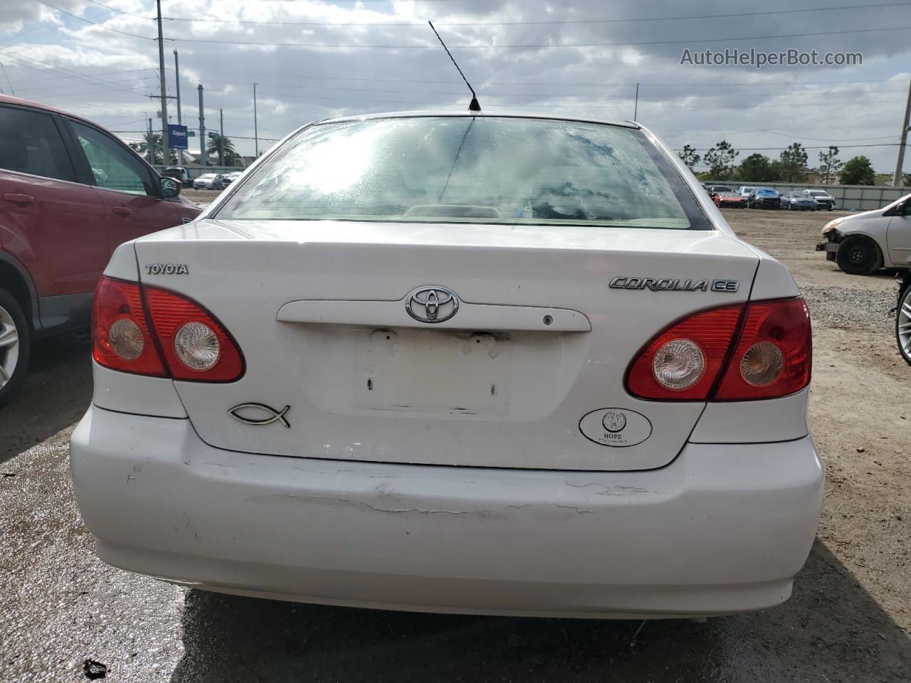 2005 Toyota Corolla Ce White vin: 1NXBR32E95Z464182