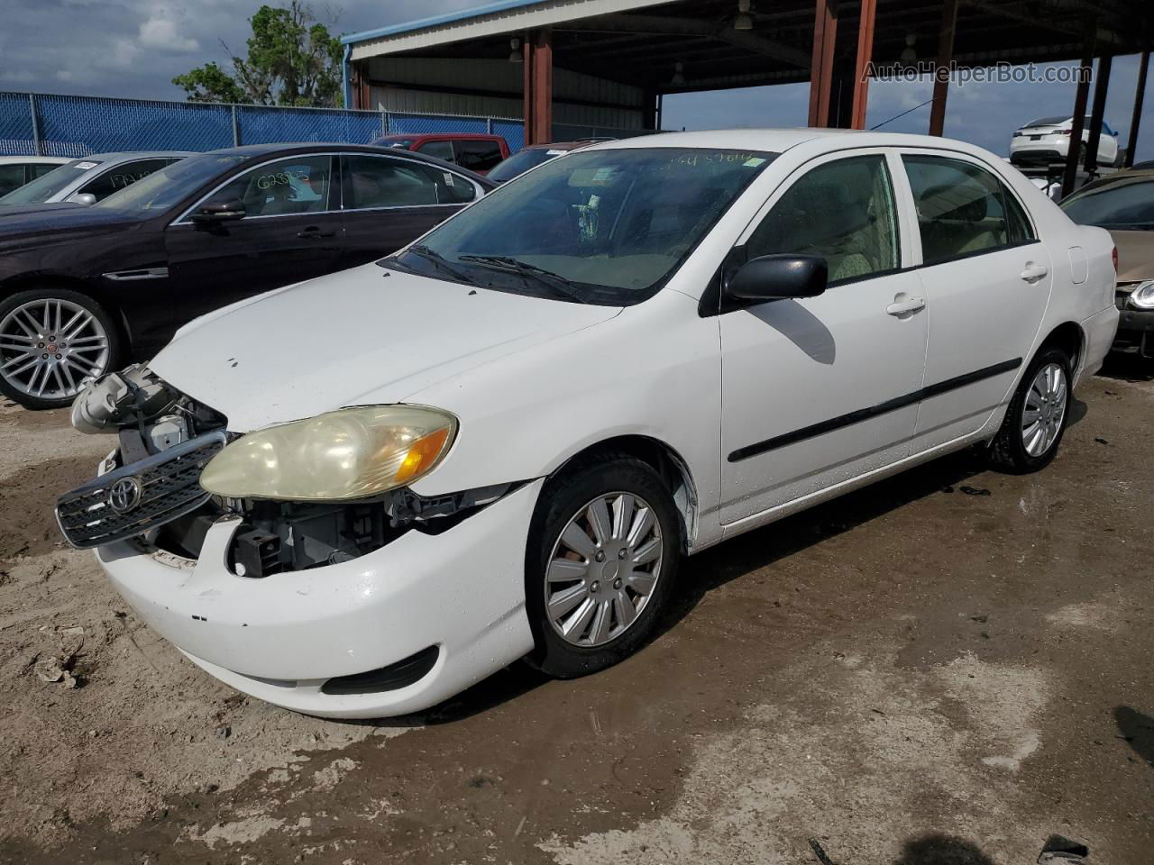 2005 Toyota Corolla Ce White vin: 1NXBR32E95Z464182