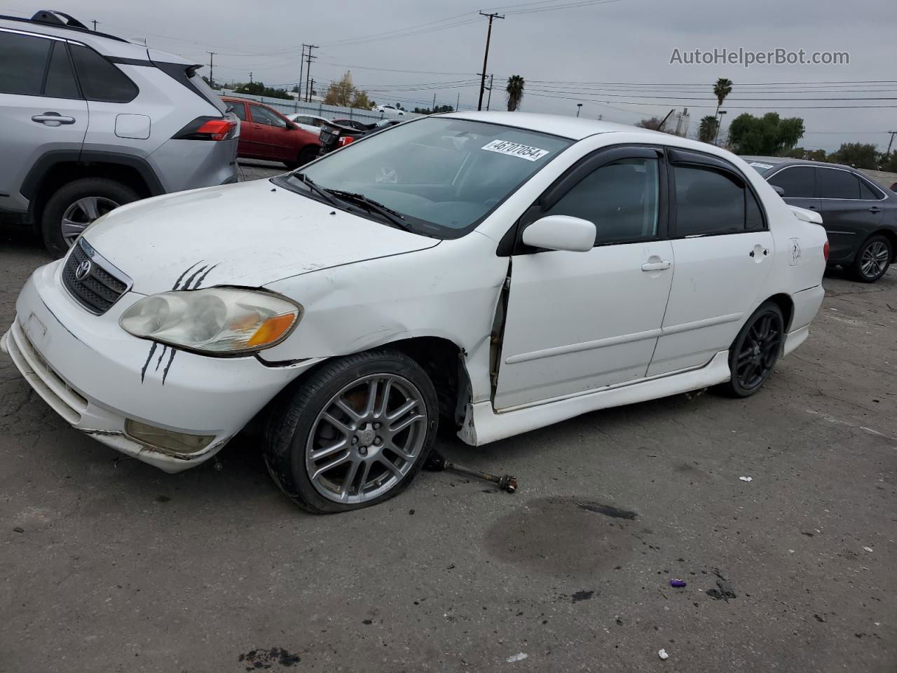 2003 Toyota Corolla Ce White vin: 1NXBR32EX3Z089187