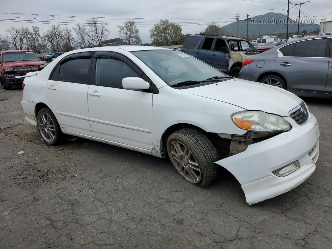 2003 Toyota Corolla Ce White vin: 1NXBR32EX3Z089187