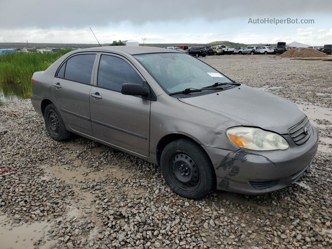 2003 Toyota Corolla Ce Gray vin: 1NXBR32EX3Z185546