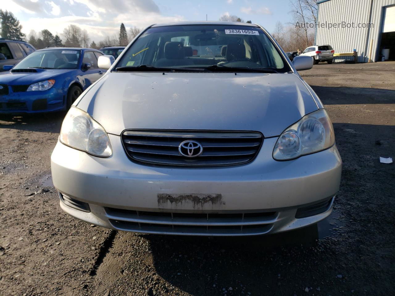 2004 Toyota Corolla Ce Silver vin: 1NXBR32EX4Z282263