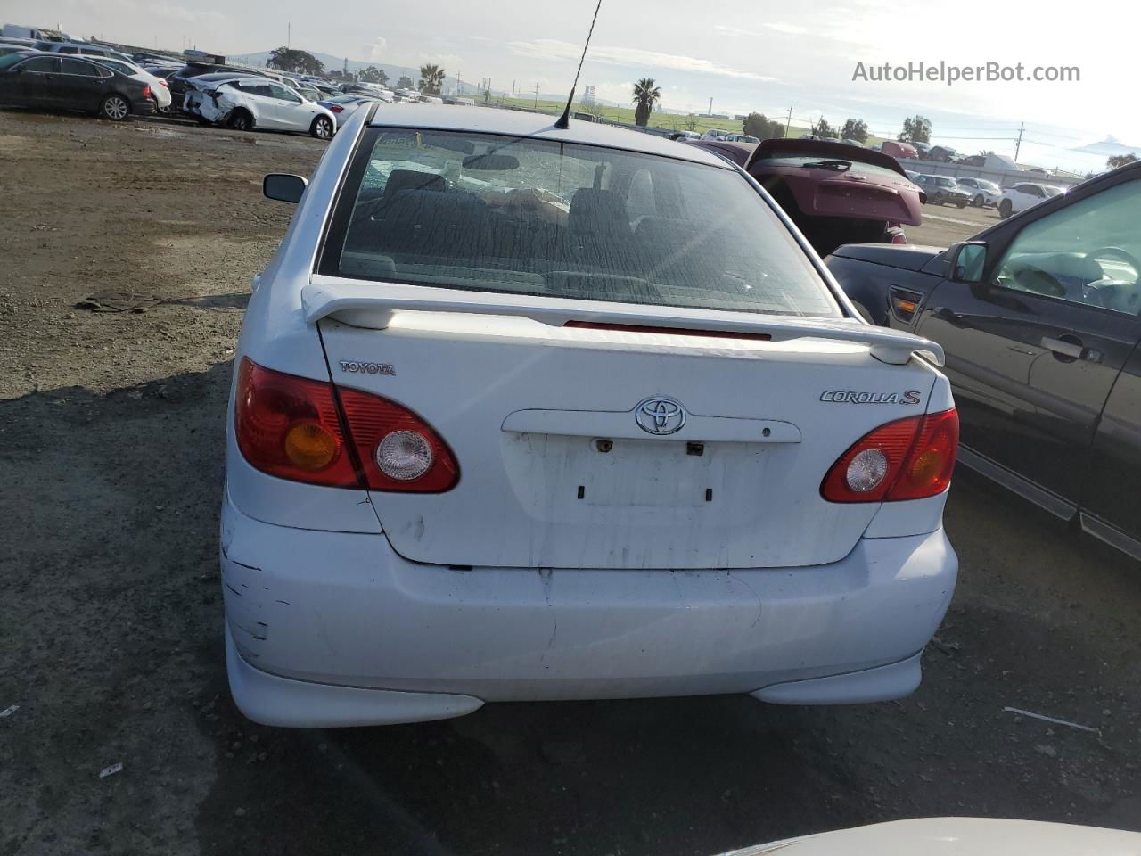 2004 Toyota Corolla Ce White vin: 1NXBR32EX4Z310191