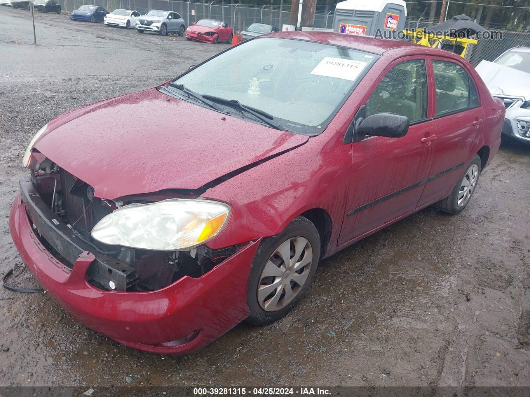 2005 Toyota Corolla Ce Red vin: 1NXBR32EX5Z369890