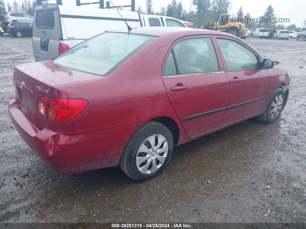 2005 Toyota Corolla Ce Red vin: 1NXBR32EX5Z369890