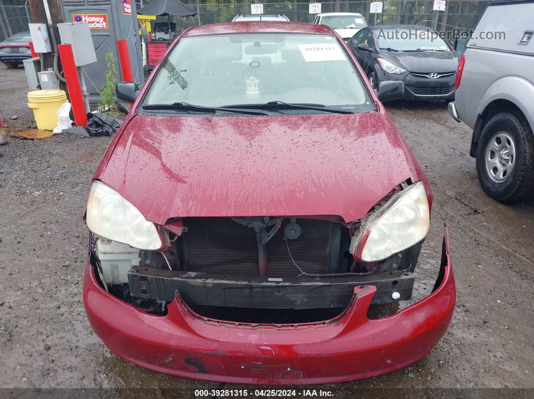 2005 Toyota Corolla Ce Red vin: 1NXBR32EX5Z369890