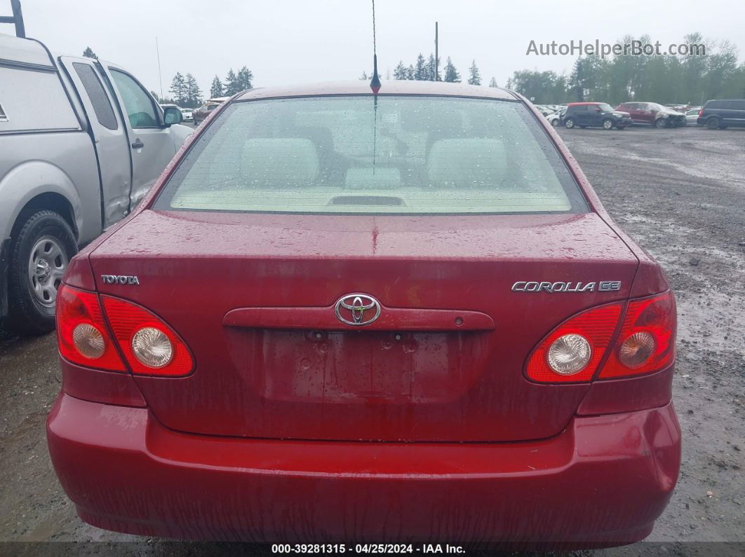 2005 Toyota Corolla Ce Red vin: 1NXBR32EX5Z369890