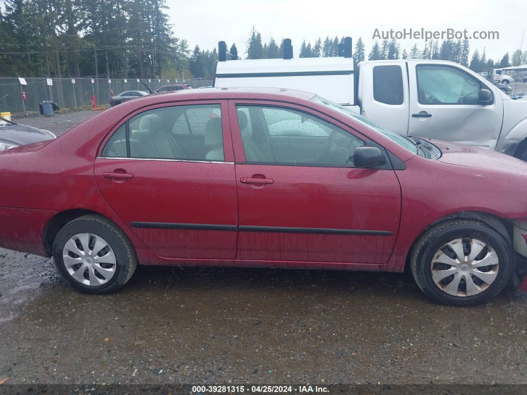 2005 Toyota Corolla Ce Red vin: 1NXBR32EX5Z369890