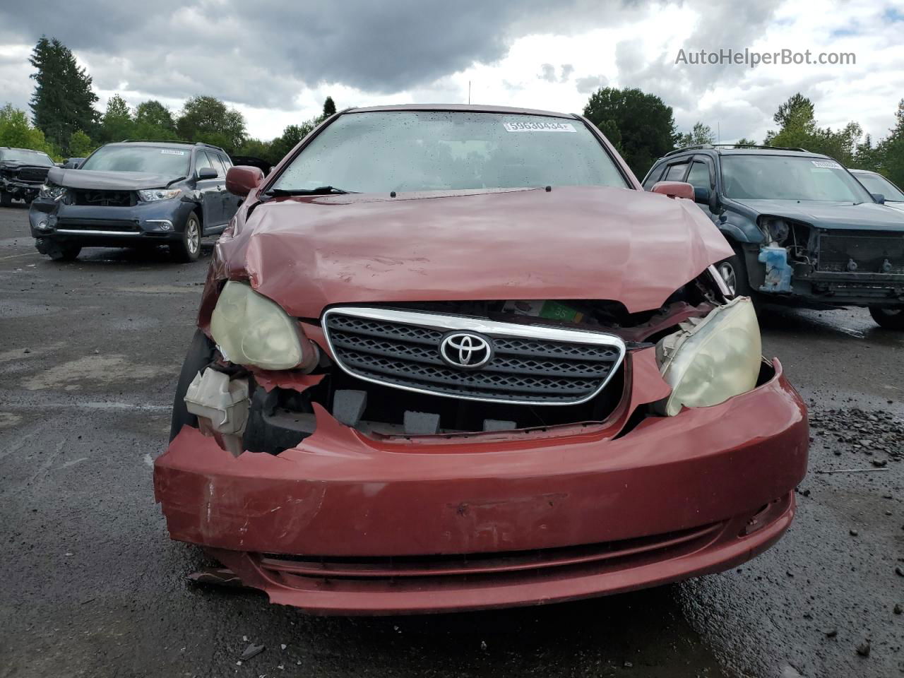 2005 Toyota Corolla Ce Red vin: 1NXBR32EX5Z464577