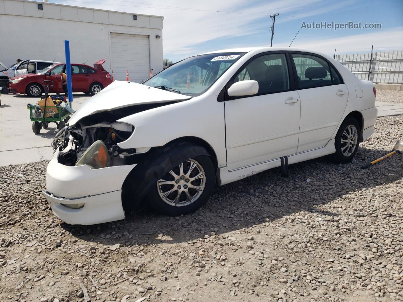 2005 Toyota Corolla Ce White vin: 1NXBR32EX5Z493626