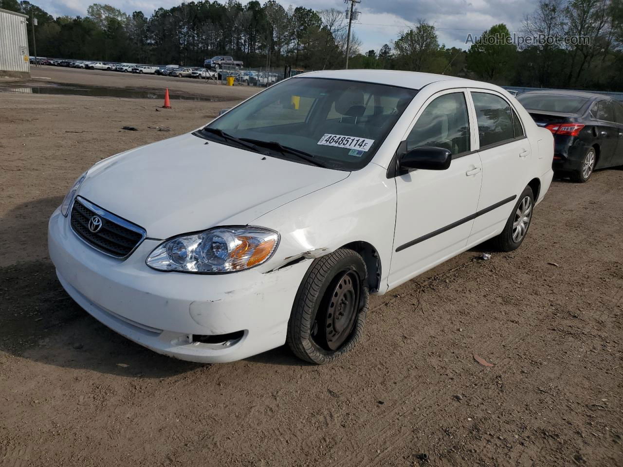 2008 Toyota Corolla Ce White vin: 1NXBR32EX8Z951329