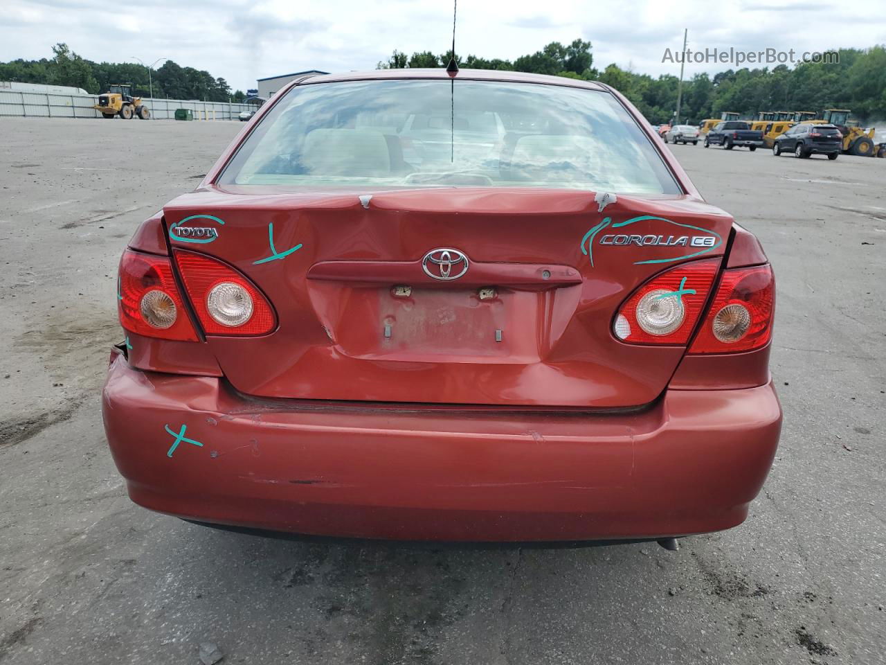 2008 Toyota Corolla Ce Red vin: 1NXBR32EX8Z997940