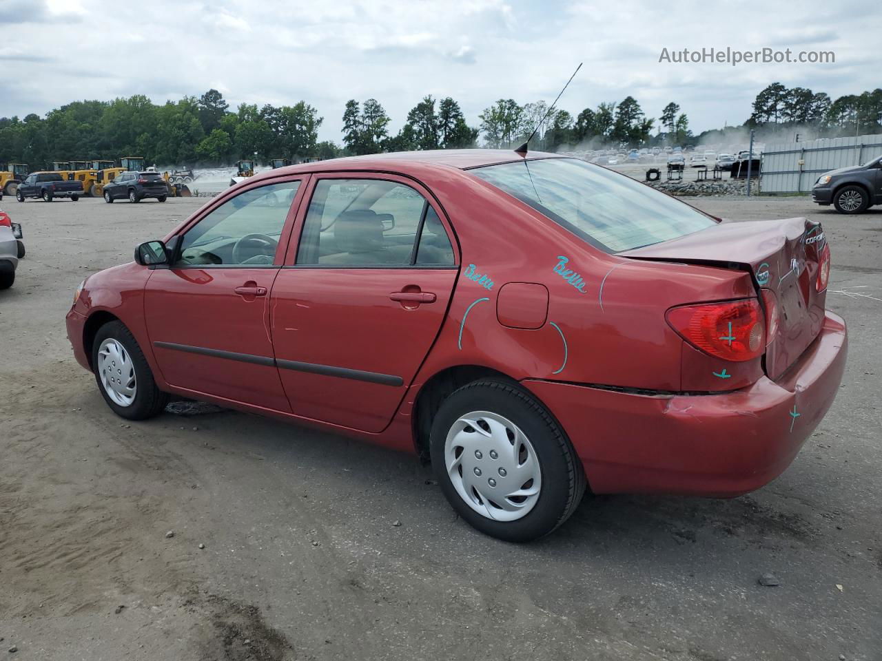 2008 Toyota Corolla Ce Red vin: 1NXBR32EX8Z997940