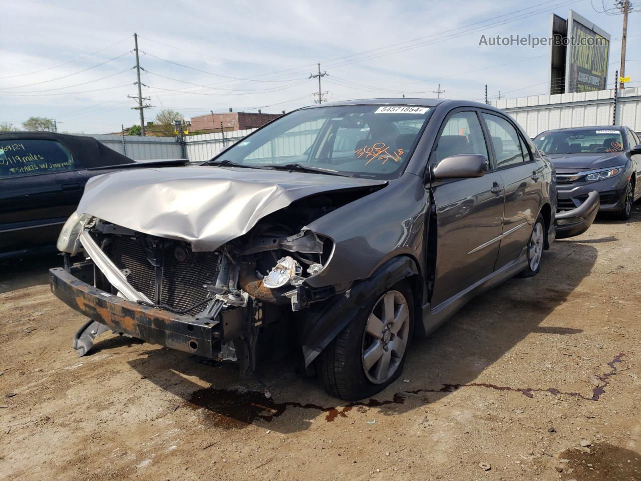 2004 Toyota Corolla Ce Gray vin: 1NXBR38E04Z236397