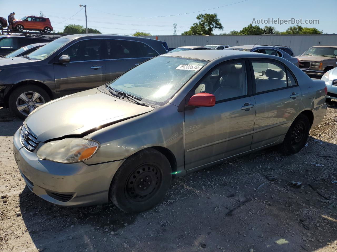 2004 Toyota Corolla Ce Silver vin: 1NXBR38E24Z247353