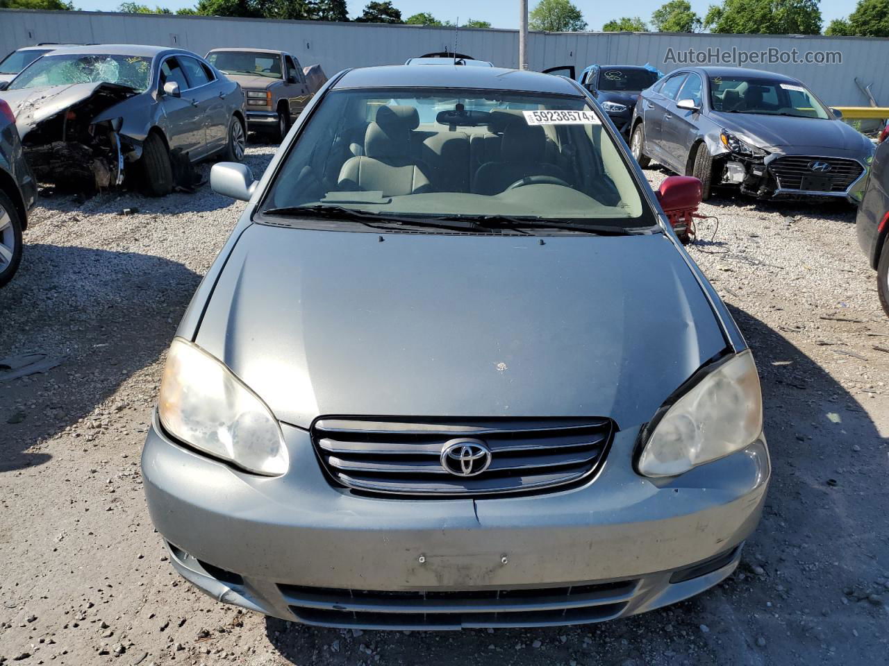 2004 Toyota Corolla Ce Silver vin: 1NXBR38E24Z247353