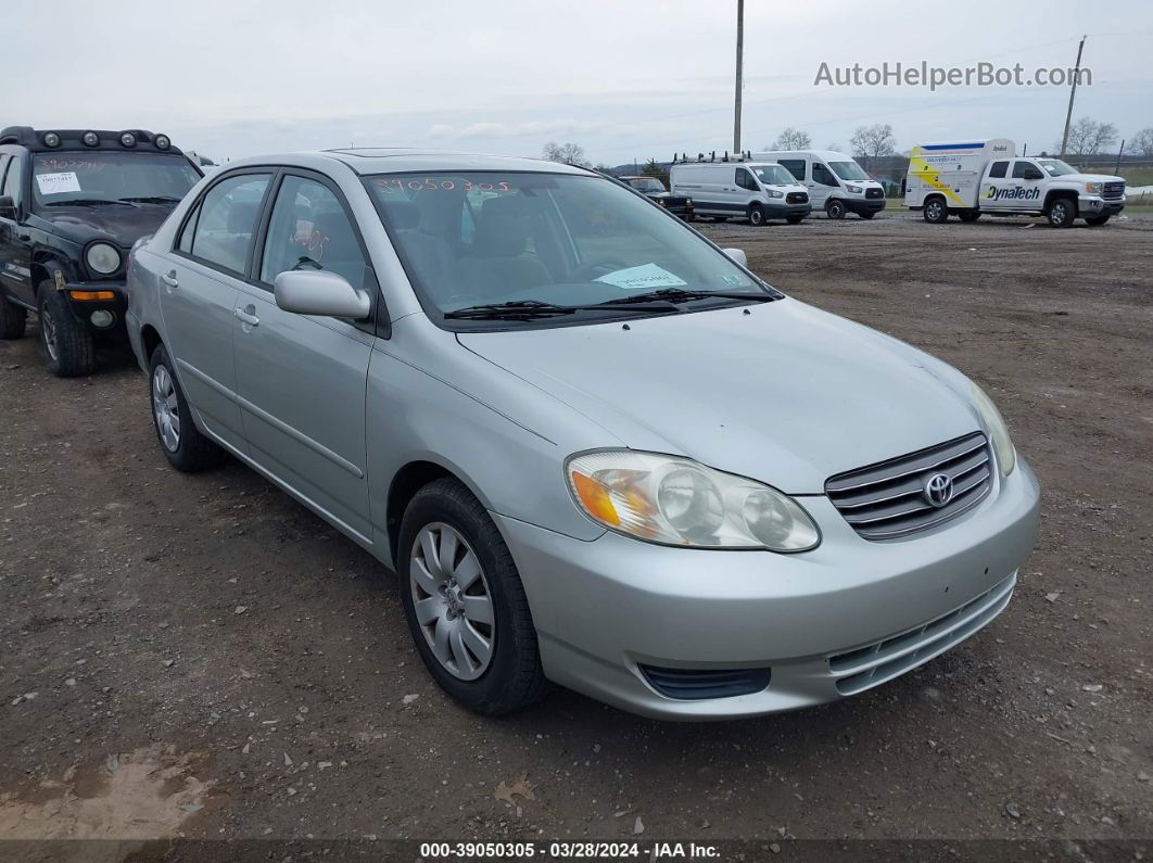 2003 Toyota Corolla Le Silver vin: 1NXBR38E33Z064039