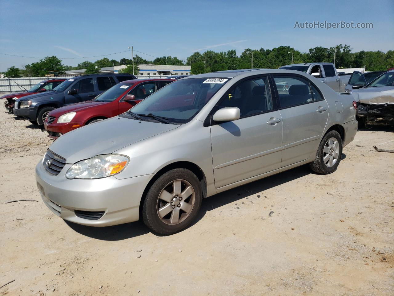 2003 Toyota Corolla Ce Silver vin: 1NXBR38E43Z136642