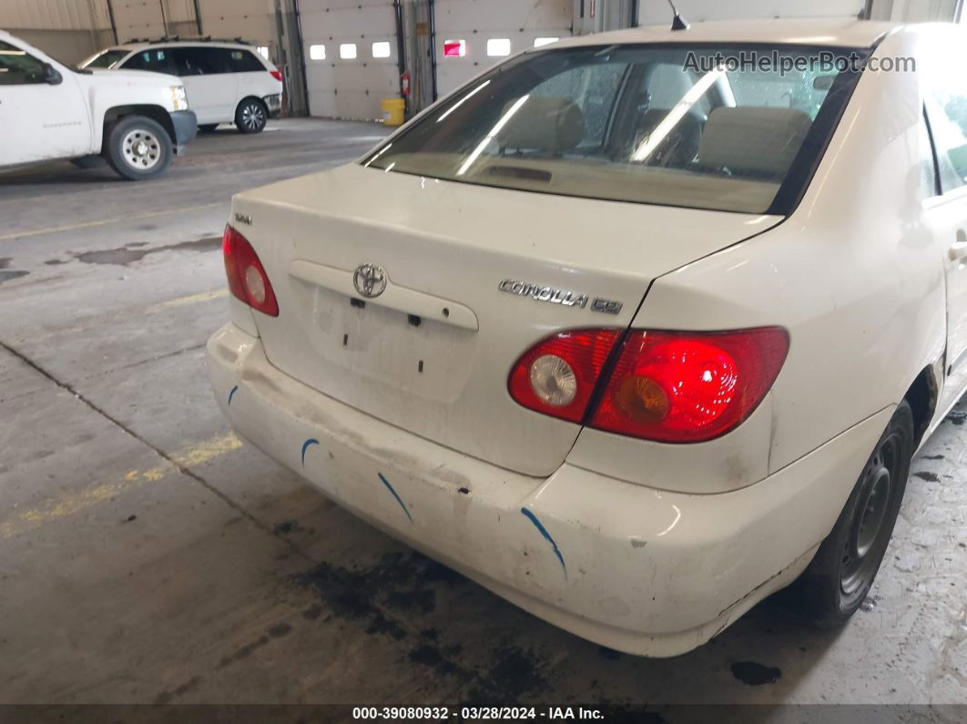 2003 Toyota Corolla Ce White vin: 1NXBR38E53Z138822