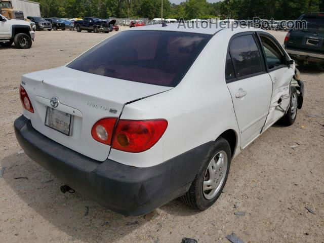 2003 Toyota Corolla Ce White vin: 1NXBR38E63Z067064