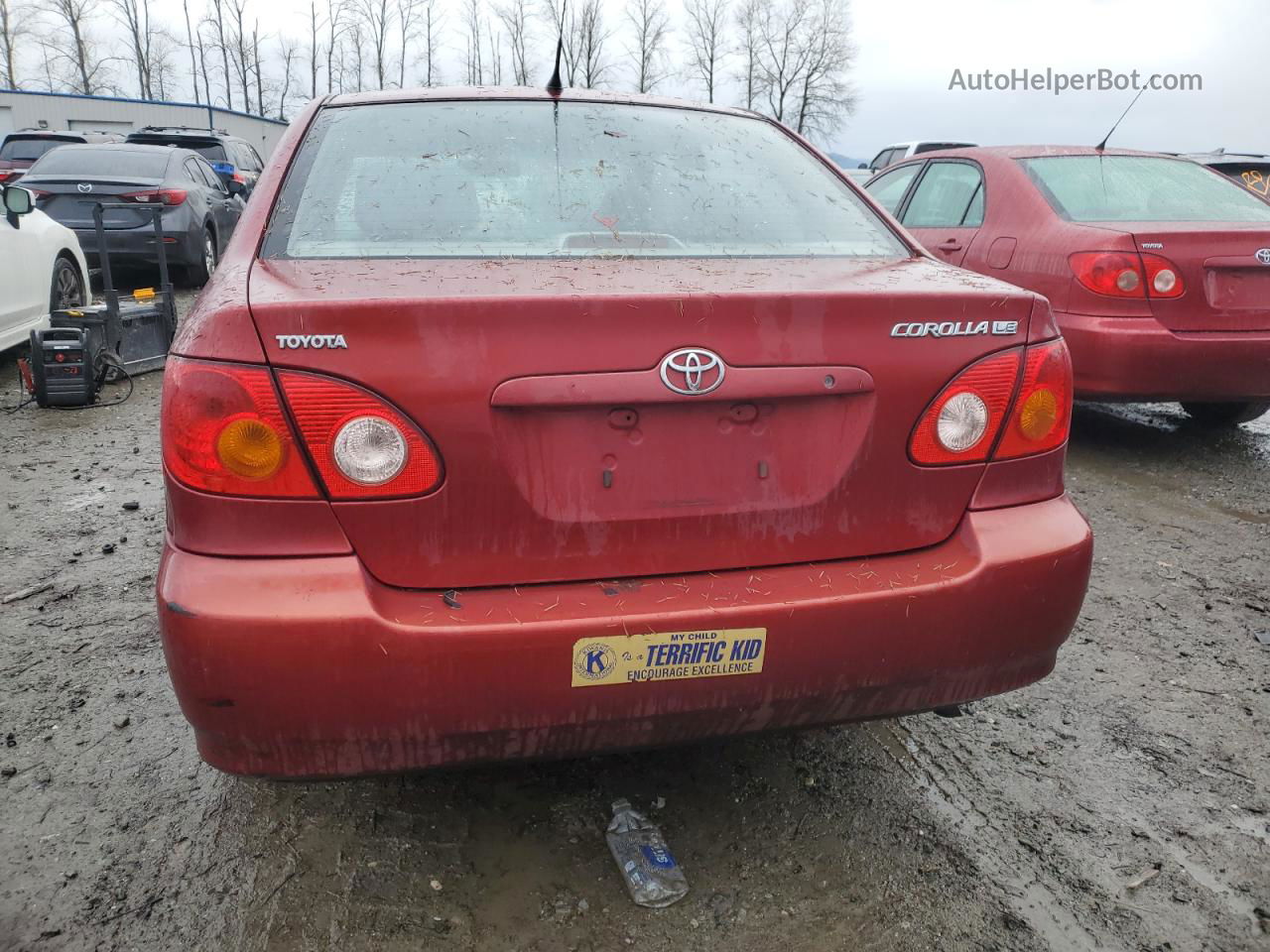 2004 Toyota Corolla Ce Red vin: 1NXBR38E64Z305822