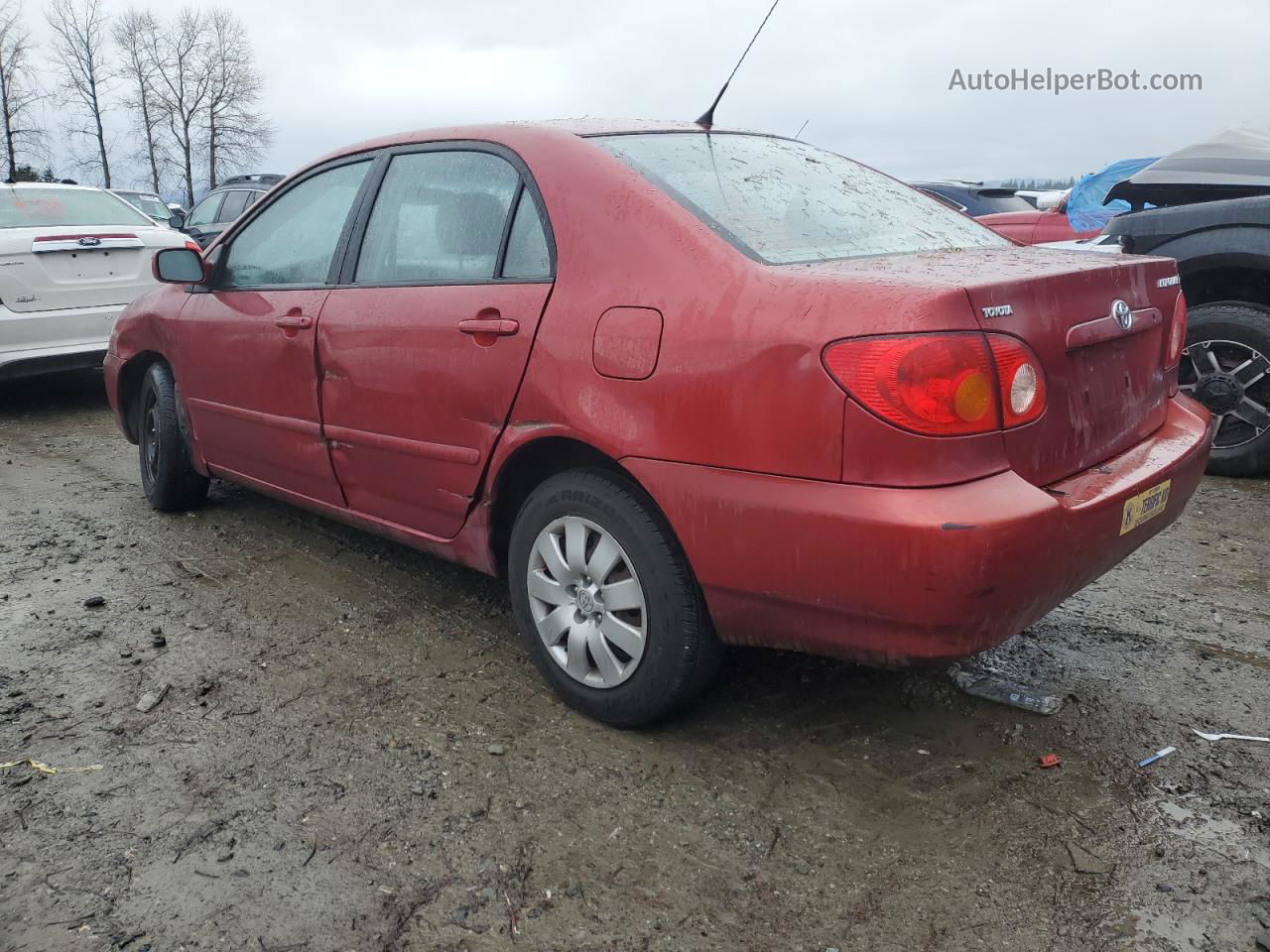 2004 Toyota Corolla Ce Red vin: 1NXBR38E64Z305822