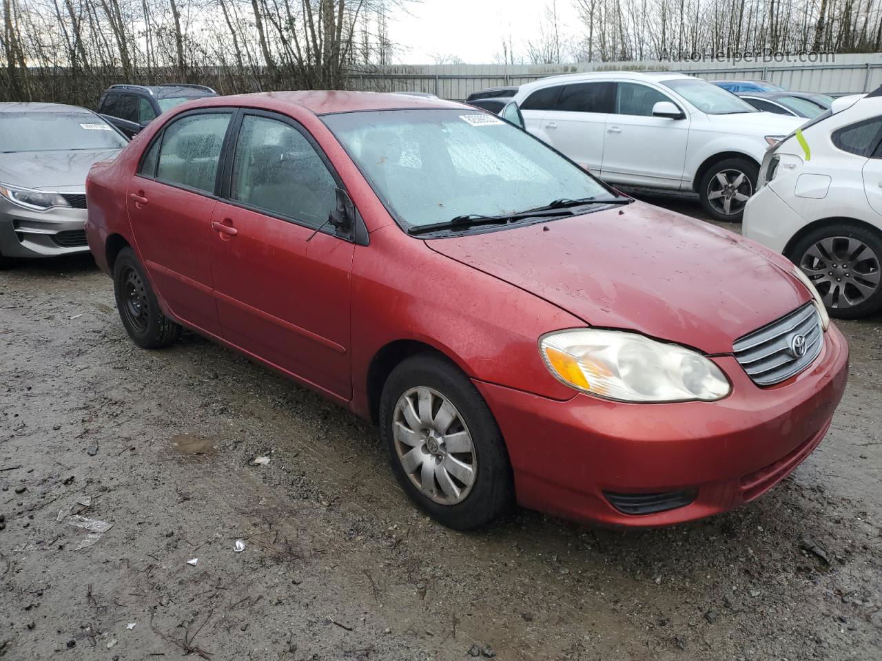 2004 Toyota Corolla Ce Red vin: 1NXBR38E64Z305822