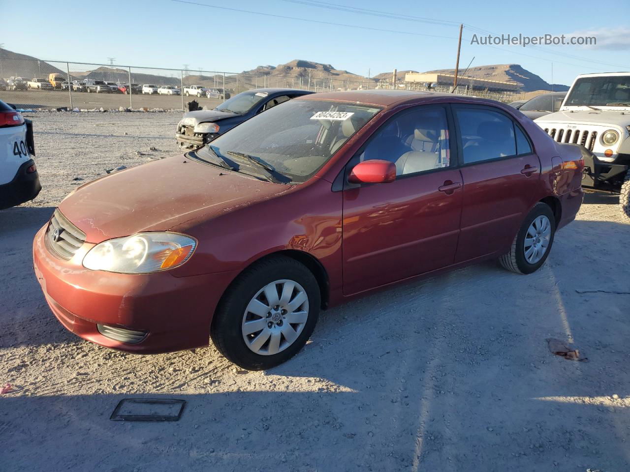 2004 Toyota Corolla Ce Burgundy vin: 1NXBR38E74Z242343