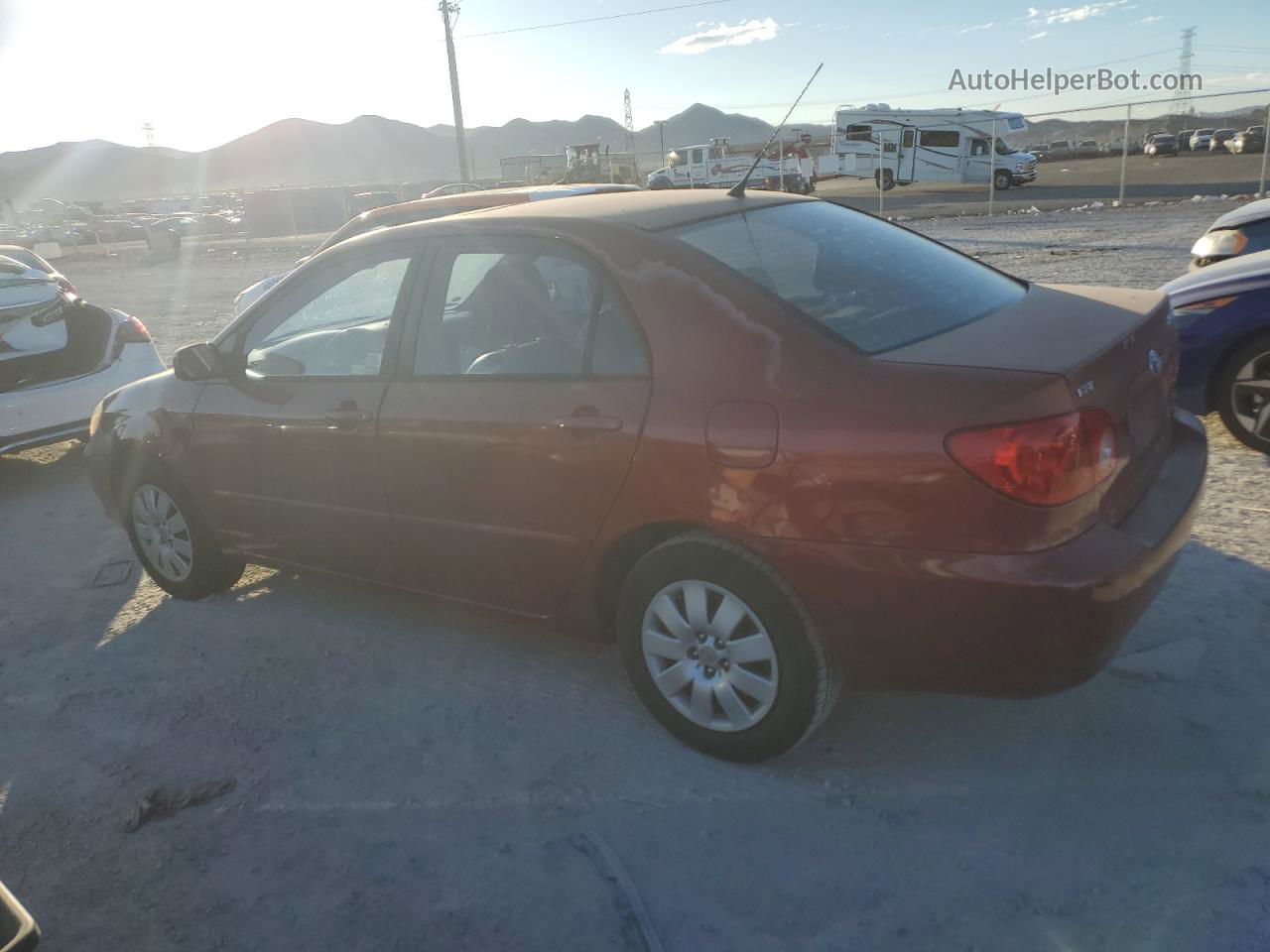 2004 Toyota Corolla Ce Burgundy vin: 1NXBR38E74Z242343