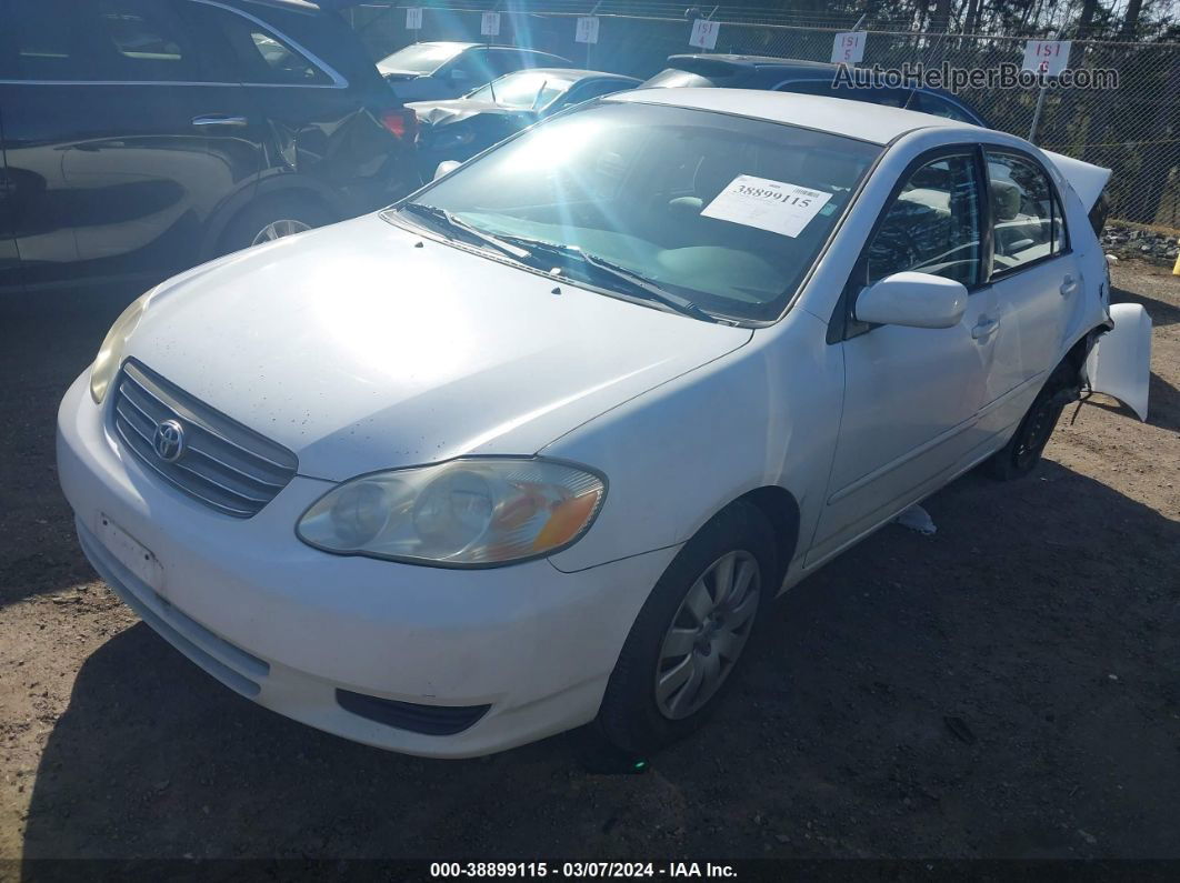 2004 Toyota Corolla Le White vin: 1NXBR38E84Z334092