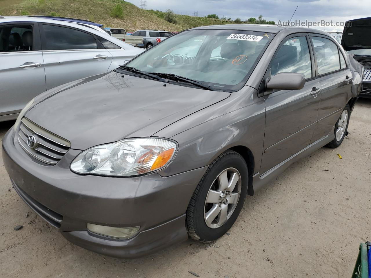 2004 Toyota Corolla Ce Gray vin: 1NXBR38E94Z294881