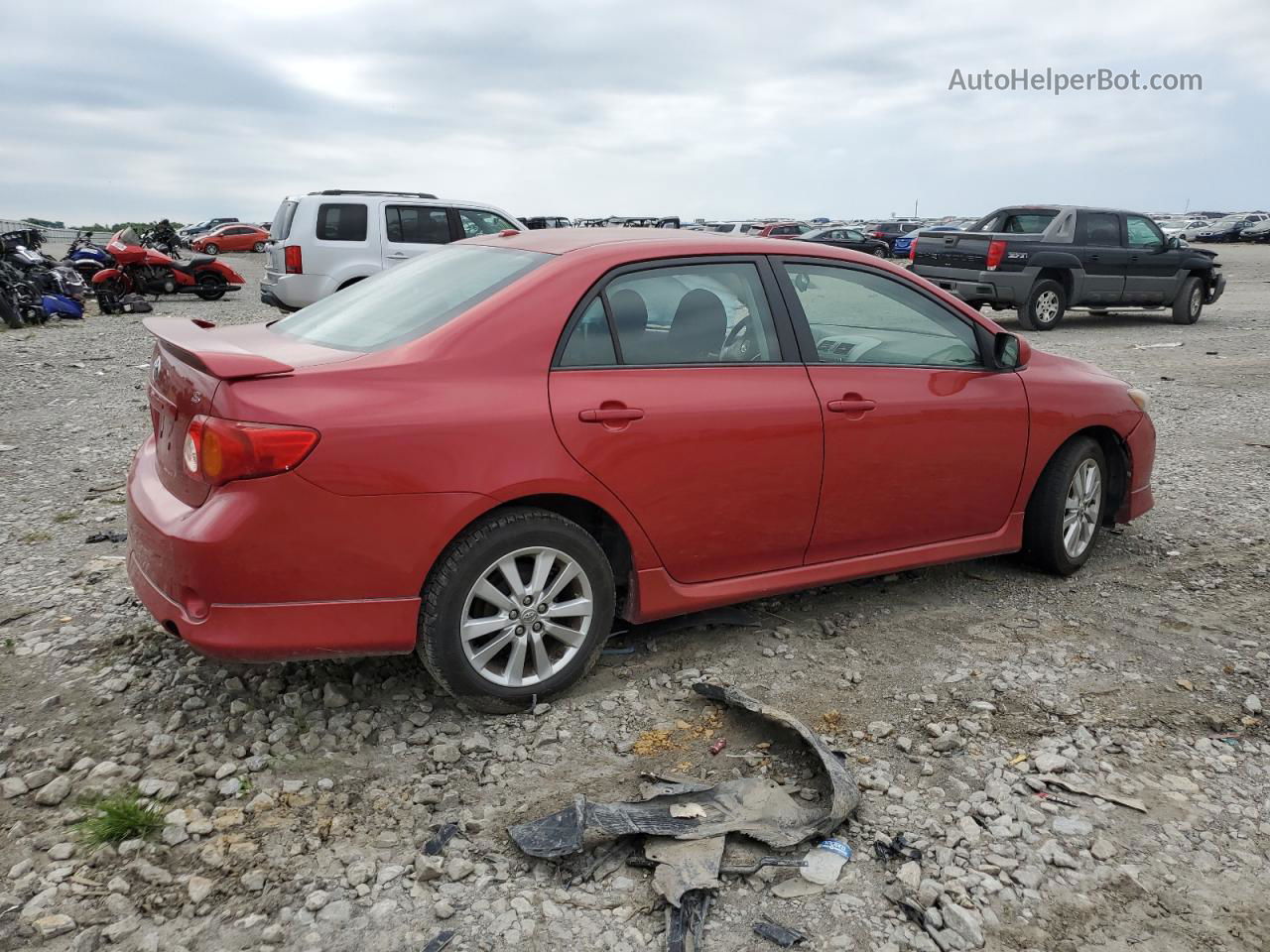 2010 Toyota Corolla Base Красный vin: 1NXBU4EE0AZ173628