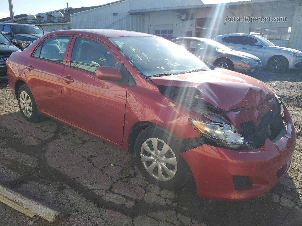 2010 Toyota Corolla Base Red vin: 1NXBU4EE0AZ185939