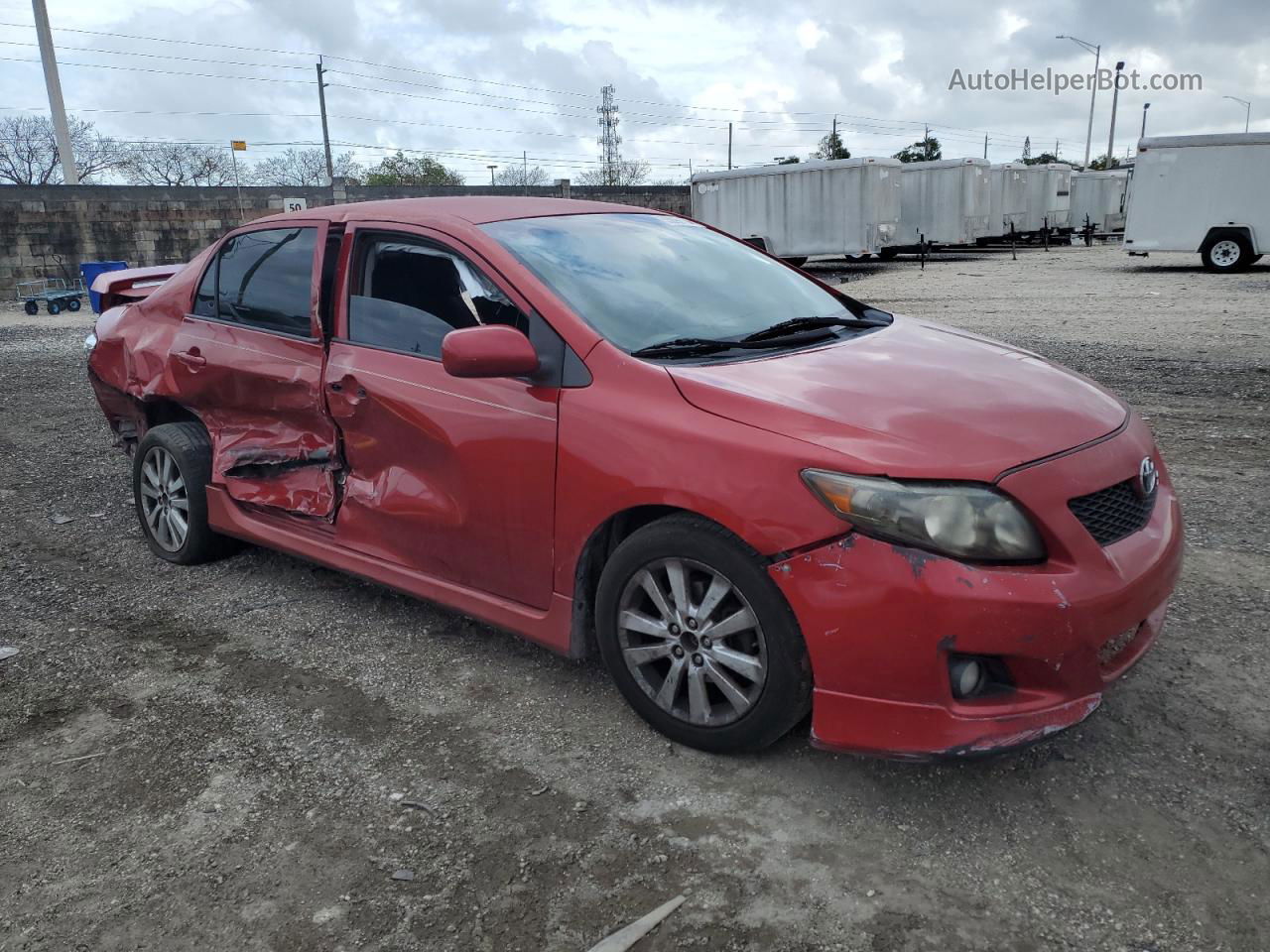 2010 Toyota Corolla Base Red vin: 1NXBU4EE2AZ271110