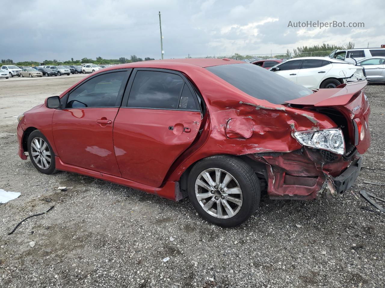 2010 Toyota Corolla Base Red vin: 1NXBU4EE2AZ271110