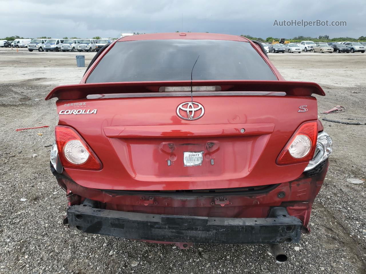 2010 Toyota Corolla Base Red vin: 1NXBU4EE2AZ271110