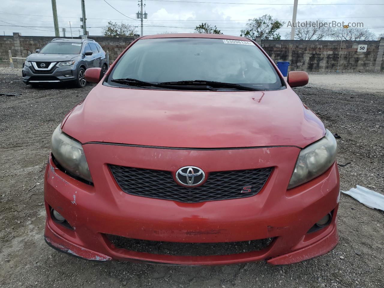 2010 Toyota Corolla Base Red vin: 1NXBU4EE2AZ271110