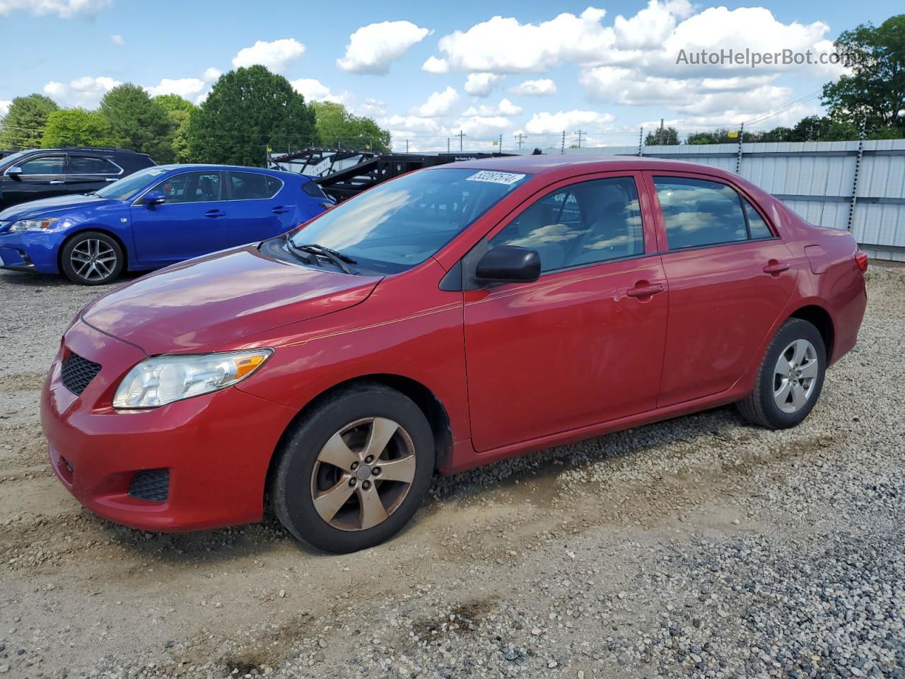 2010 Toyota Corolla Base Red vin: 1NXBU4EE3AZ211658