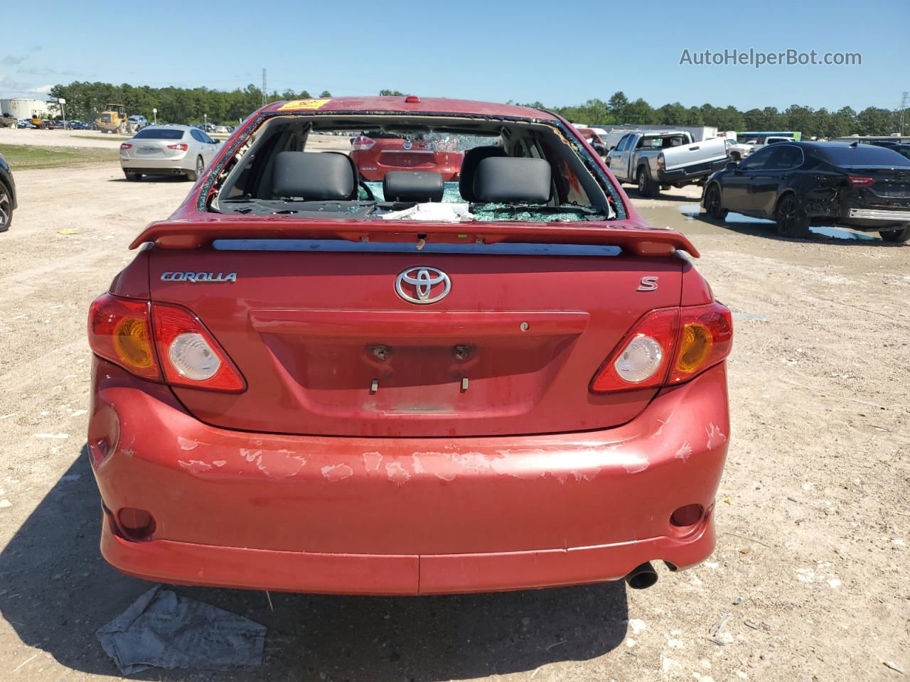 2010 Toyota Corolla Base Red vin: 1NXBU4EE3AZ379543