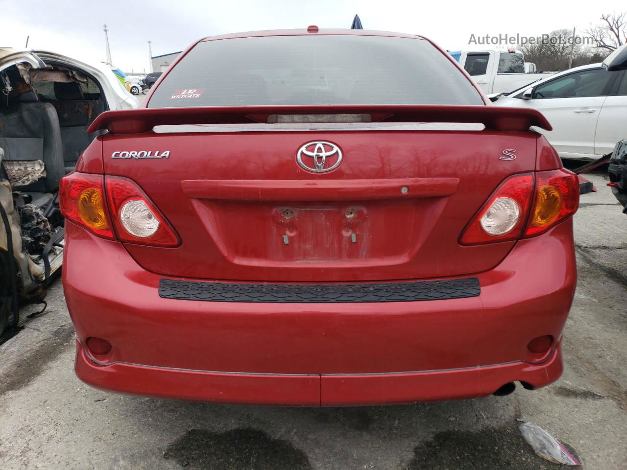 2010 Toyota Corolla Base Red vin: 1NXBU4EE4AZ171400