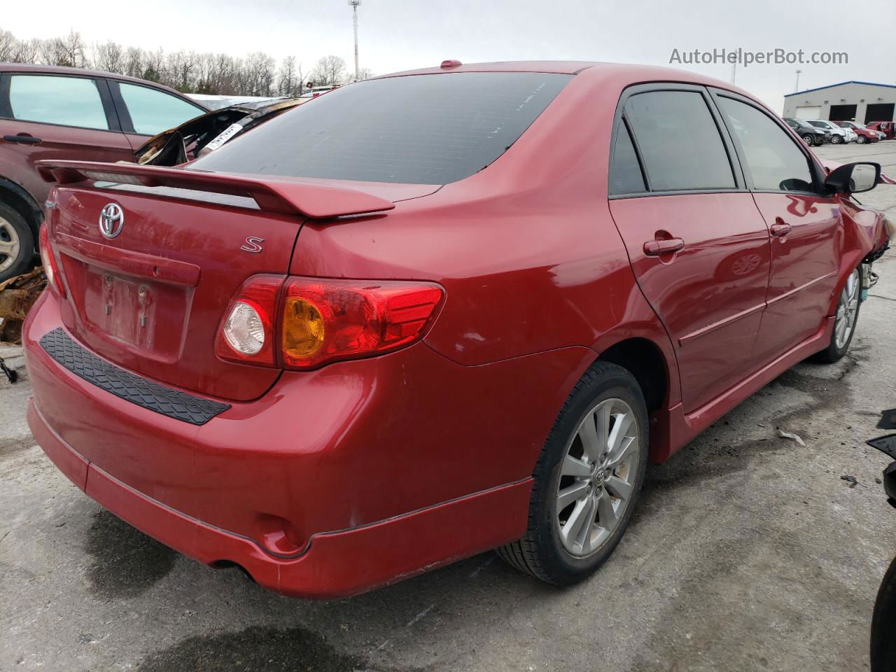 2010 Toyota Corolla Base Red vin: 1NXBU4EE4AZ171400