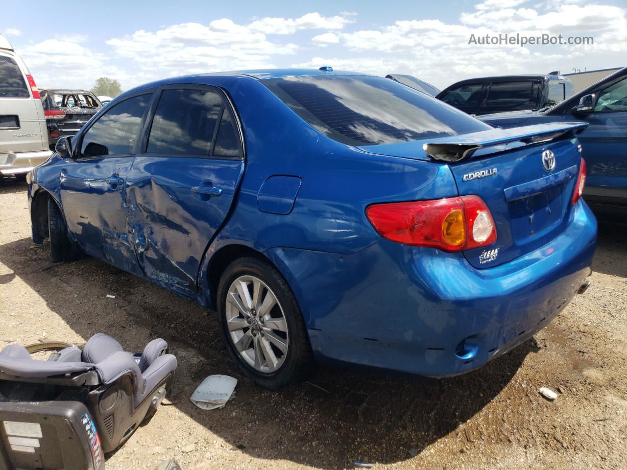 2010 Toyota Corolla Base Blue vin: 1NXBU4EE4AZ242675