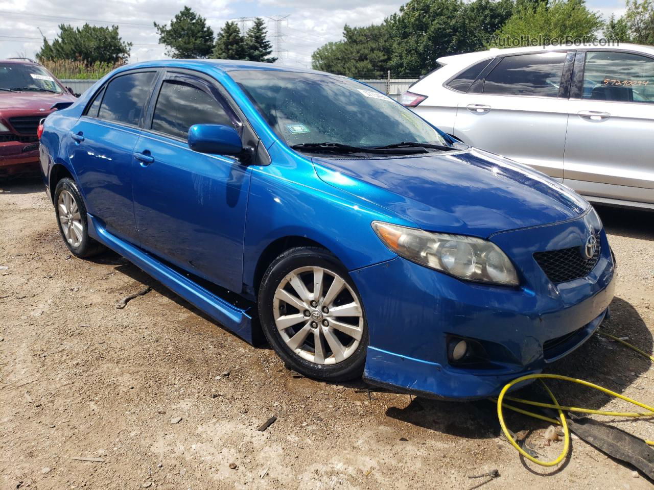 2010 Toyota Corolla Base Blue vin: 1NXBU4EE4AZ242675