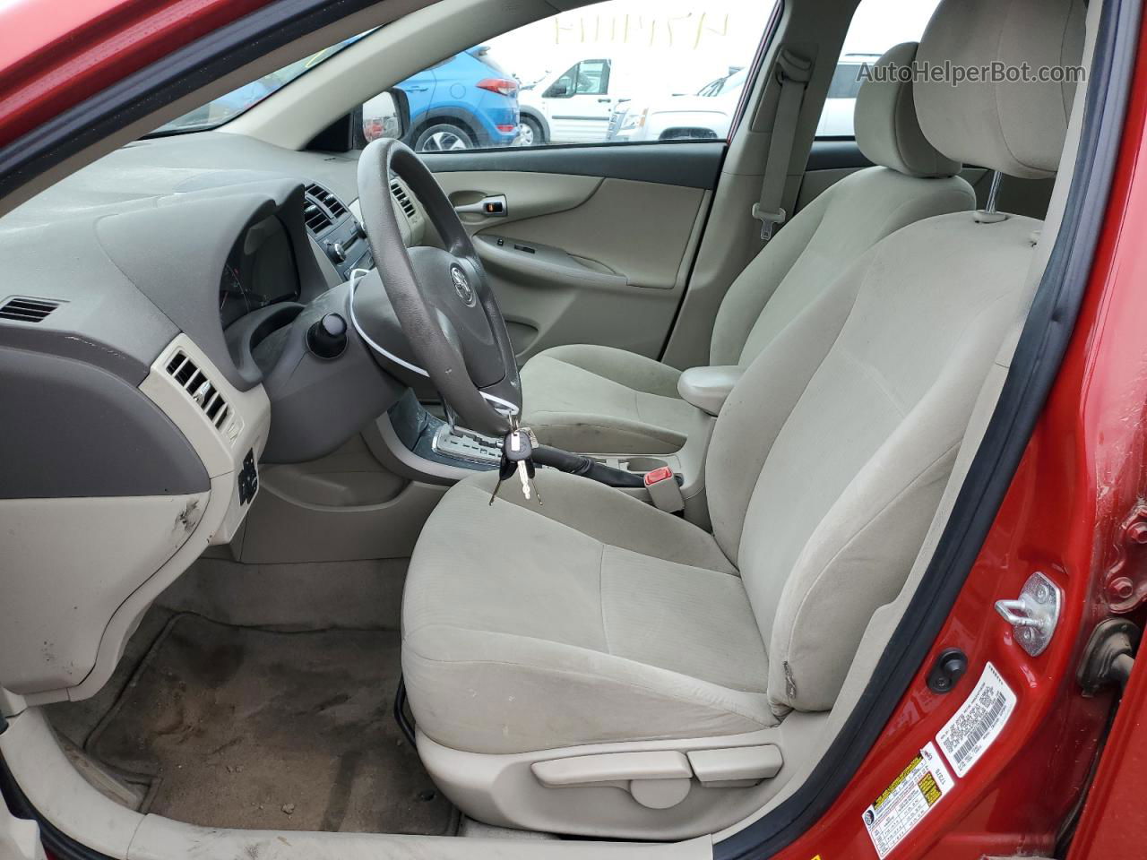 2010 Toyota Corolla Base Red vin: 1NXBU4EE4AZ268693